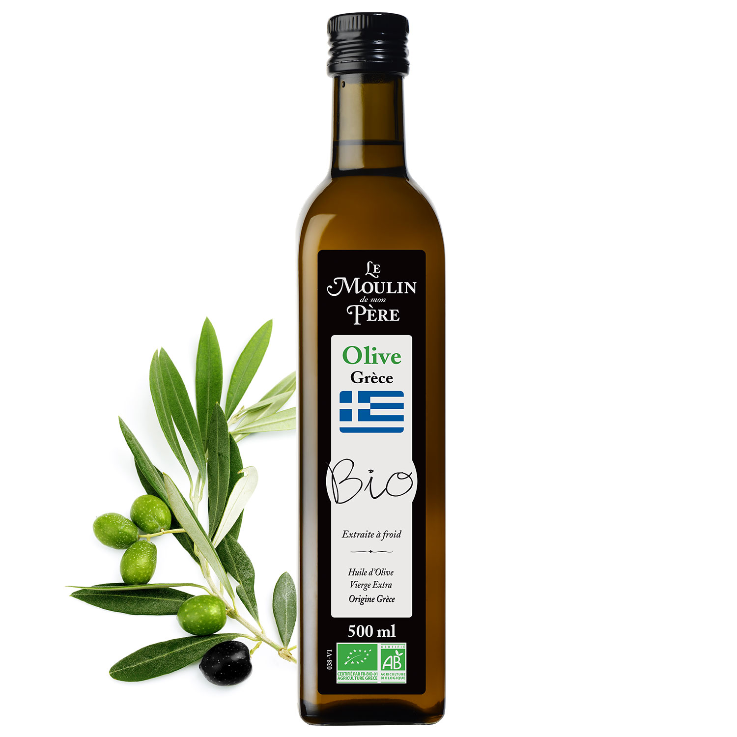 Huile d'Olive Vierge Extra Biologique origine Grèce - Le Moulin de