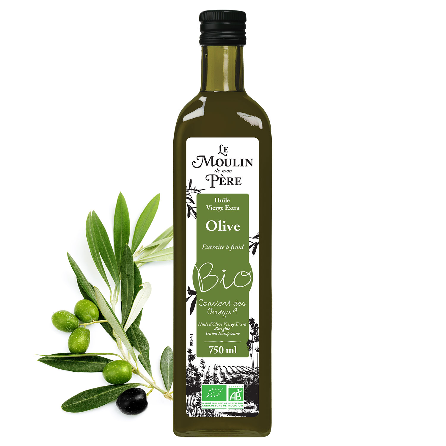 Huile d'olive vierge extra bio 750ml